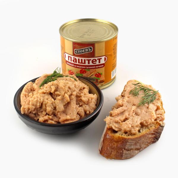 Паштет СТОЕВЪ нежный со вкусом гусиной печени 240 гр ж/б